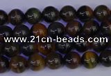 CTE1800 15.5 inches 4mm round blue iron tiger beads wholesale