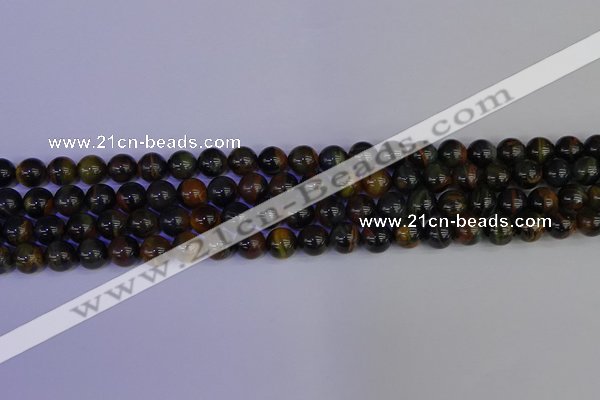 CTE1802 15.5 inches 8mm round blue iron tiger beads wholesale