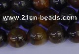 CTE1804 15.5 inches 12mm round blue iron tiger beads wholesale