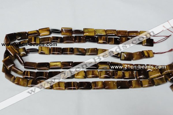 CTE188 15.5 inches 10*14mm rectangle yellow tiger eye gemstone beads