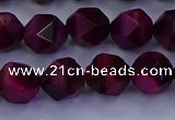 CTE1907 15.5 inches 8mm faceted nuggets red tiger eye beads