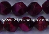 CTE1909 15.5 inches 12mm faceted nuggets red tiger eye beads