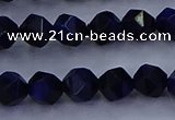 CTE1916 15.5 inches 6mm faceted nuggets blue tiger eye beads