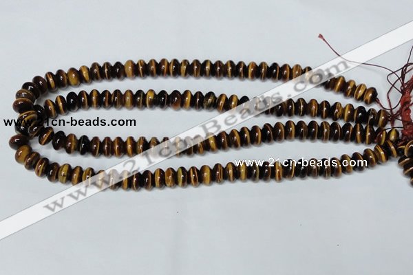 CTE193 15.5 inches 4*6mm rondelle yellow tiger eye gemstone beads