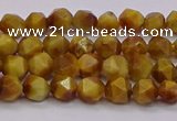 CTE1931 15.5 inches 6mm faceted nuggets golden tiger eye beads