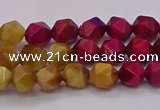 CTE1937 15.5 inches 8mm faceted nuggets mixed tiger eye beads