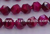 CTE1941 15.5 inches 6mm faceted nuggets red tiger eye beads