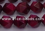 CTE1944 15.5 inches 12mm faceted nuggets red tiger eye beads