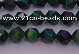 CTE1946 15.5 inches 6mm faceted nuggets green tiger eye beads