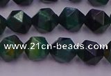 CTE1947 15.5 inches 8mm faceted nuggets green tiger eye beads