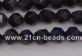 CTE1981 15.5 inches 6mm faceted nuggets blue tiger eye beads