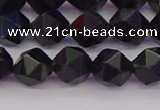 CTE1982 15.5 inches 8mm faceted nuggets blue tiger eye beads