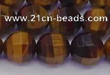 CTE1993 15.5 inches 10mm faceted round yellow tiger eye beads