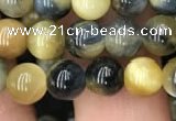 CTE2015 15.5 inches 6mm round golden & blue tiger eye beads wholesale