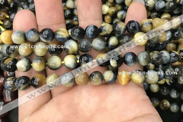 CTE2017 15.5 inches 10mm round golden & blue tiger eye beads wholesale