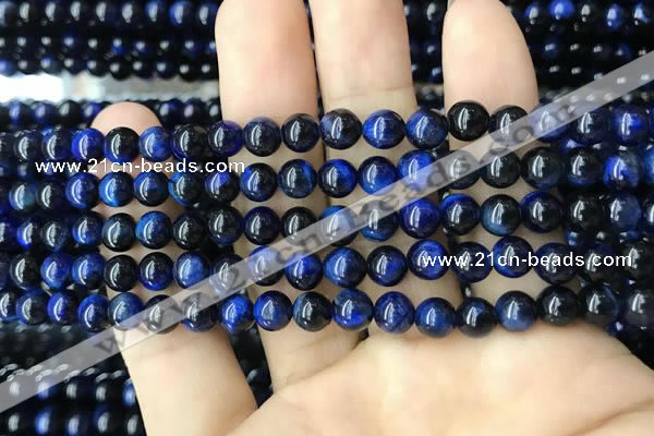 CTE2036 15.5 inches 6mm round blue tiger eye beads wholesale