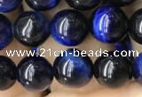 CTE2037 15.5 inches 8mm round blue tiger eye beads wholesale