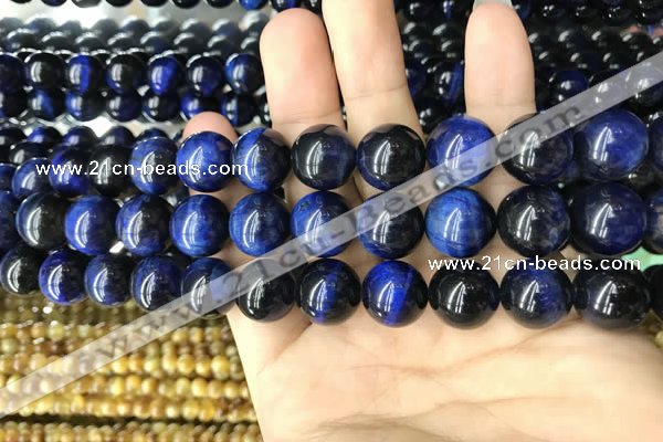 CTE2040 15.5 inches 14mm round blue tiger eye beads wholesale