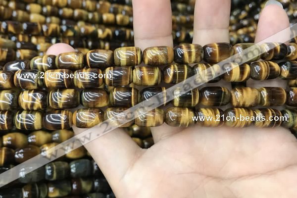 CTE2058 15.5 inches 8*12mm drum yellow tiger eye gemstone beads