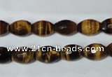 CTE206 15.5 inches 6*8mm faceted rice yellow tiger eye beads