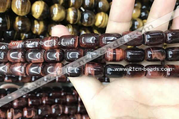 CTE2065 15.5 inches 8*12mm drum red tiger eye gemstone beads