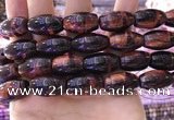 CTE2082 15.5 inches 12*21mm rice red tiger eye beads wholesale