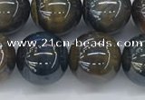 CTE2089 15.5 inches 14mm round AB-color blue & yellow tiger eye beads