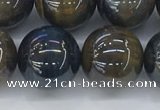 CTE2090 15.5 inches 16mm round AB-color blue & yellow tiger eye beads