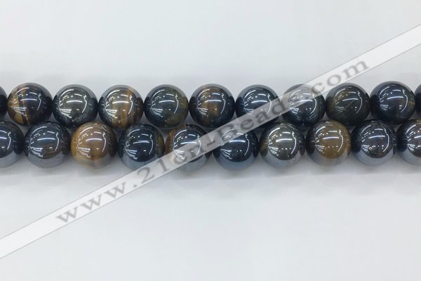 CTE2091 15.5 inches 18mm round AB-color blue & yellow tiger eye beads