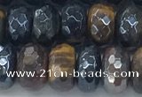 CTE2103 6*10mm faceted rondelle AB-color mixed tiger eye beads