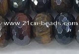 CTE2106 10*16mm faceted rondelle AB-color mixed tiger eye beads