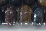 CTE2107 12*18mm faceted rondelle AB-color mixed tiger eye beads