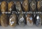 CTE2112 6*10mm faceted rondelle AB-color yellow tiger eye beads