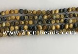 CTE2120 15.5 inches 6mm round golden & blue tiger eye beads