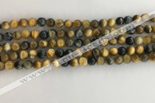 CTE2120 15.5 inches 6mm round golden & blue tiger eye beads