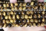 CTE2159 15.5 inches 8mm round yellow tiger eye gemstone beads