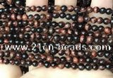 CTE2180 15.5 inches 4mm round red tiger eye gemstone beads