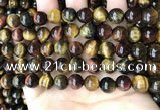 CTE2193 15.5 inches 10mm round mixed tiger eye beads wholesale