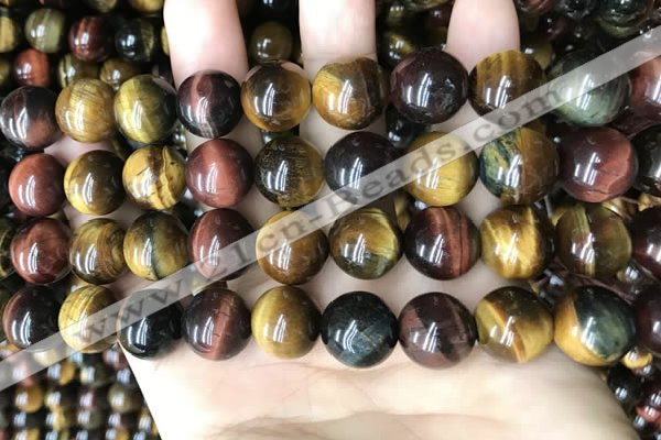 CTE2196 15.5 inches 16mm round mixed tiger eye beads wholesale