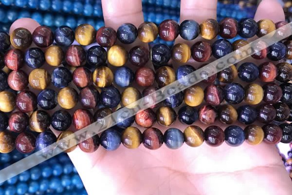 CTE2210 15.5 inches 6mm round colorful tiger eye beads wholesale