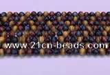 CTE2219 15.5 inches 6mm round colorful tiger eye gemstone beads