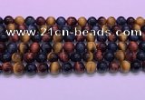 CTE2220 15.5 inches 8mm round colorful tiger eye gemstone beads