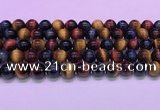 CTE2221 15.5 inches 10mm round colorful tiger eye gemstone beads