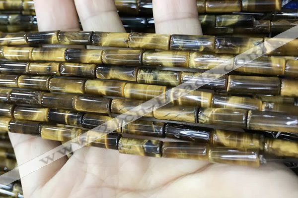 CTE2246 15.5 inches 5*14mm tube yellow tiger eye beads wholesale