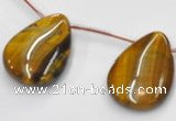 CTE23 20*28mm flat teardrop yellow tiger eye beads Wholesale