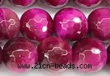 CTE2340 15 inches 6mm faceted round red tiger eye beads