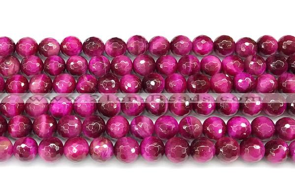 CTE2340 15 inches 6mm faceted round red tiger eye beads