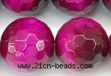 CTE2343 15 inches 12mm faceted round red tiger eye beads