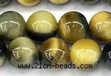 CTE2364 15 inches 8mm round golden & blue tiger eye beads