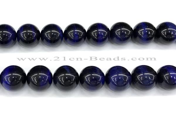 CTE2396 15 inches 12mm round blue tiger eye beads